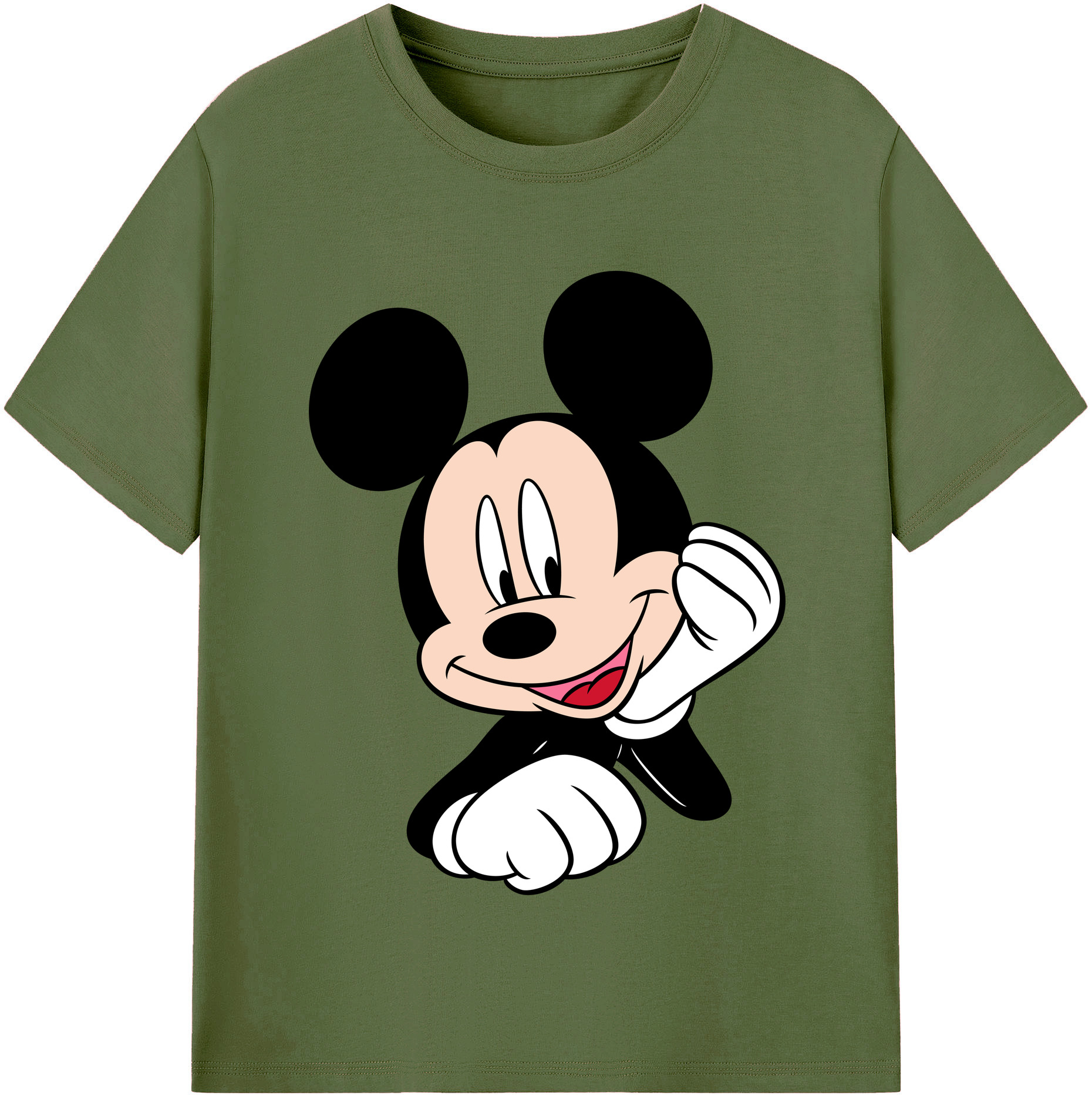 （画像用） ミッキーマウス Mickey Mouse 綿100％半袖Tシャツ（フロントプリント）